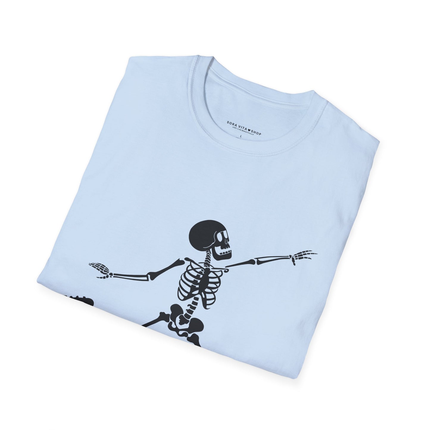 Playful Skeleton Soccer Softstyle Tee – Fun Halloween Vibes, All‑Day Comfort, Perfect Gift for Soccer Lovers & Party Nights