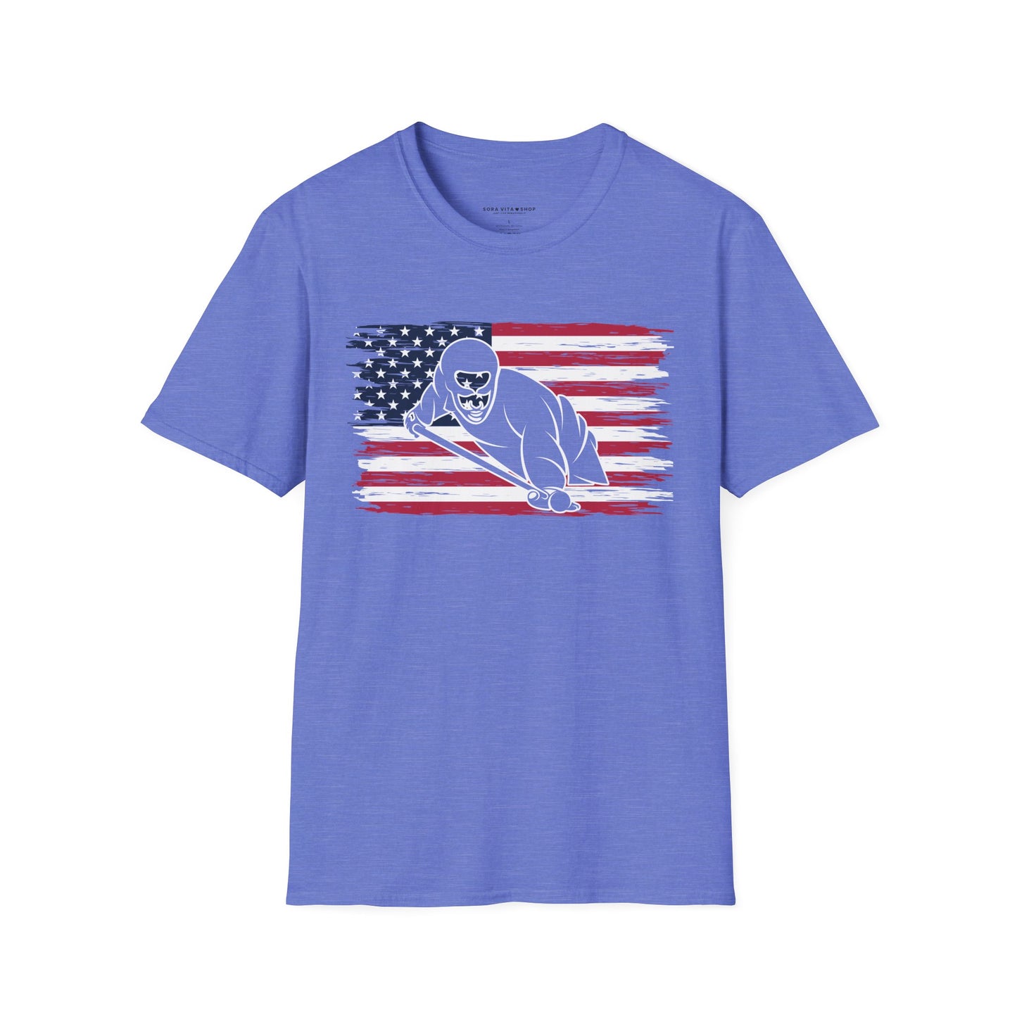 American Flag Billiards Tee – Fall‑Ready Comfort, Game‑Day Energy