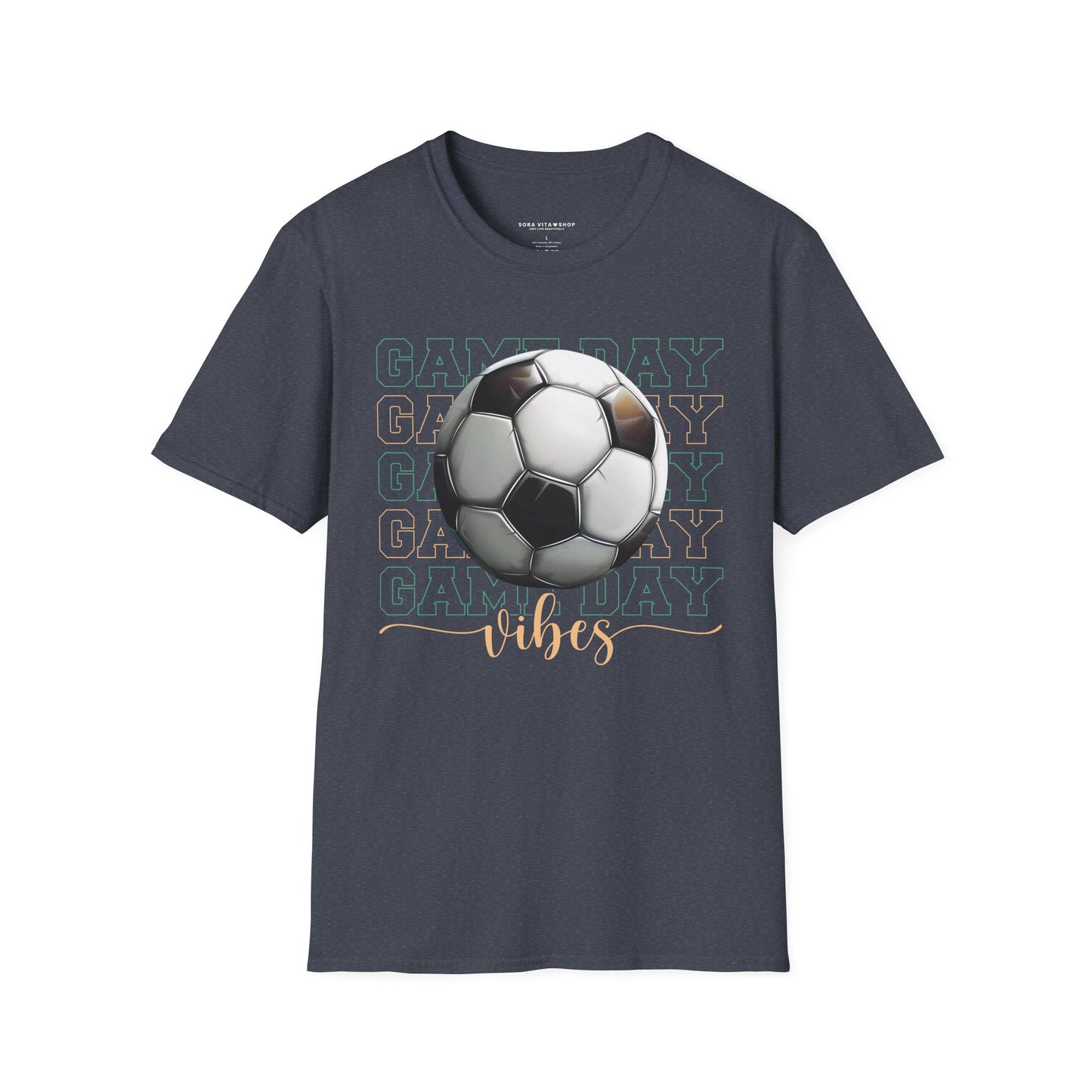 Game Day Vibes T‑Shirt – Soccer Fan Tee for Match Day Energy, Comfort & Team Spirit