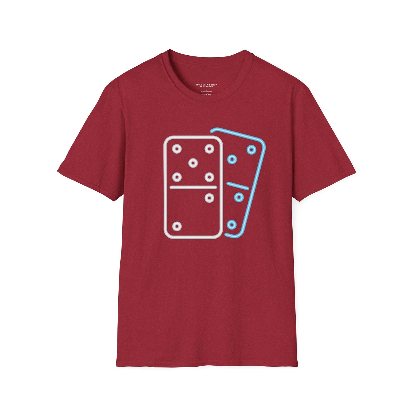 Domino Game Night T‑Shirt Unisex Softstyle Tee | Fun Casual Wear for Gamers, Family Nights & Fall Style