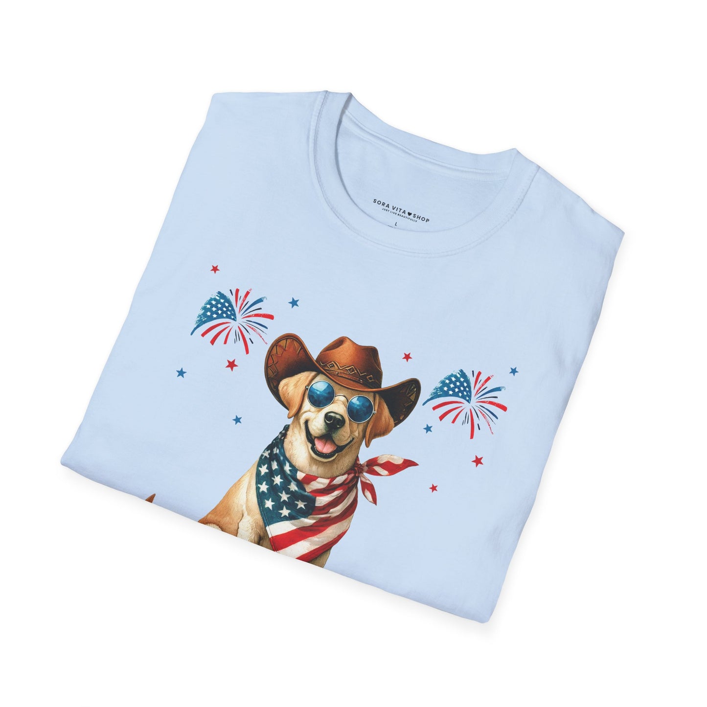 Patriotic Dog Tee | Softstyle Comfort for Dog Lovers, Print‑Perfect Finish & Everyday Wear