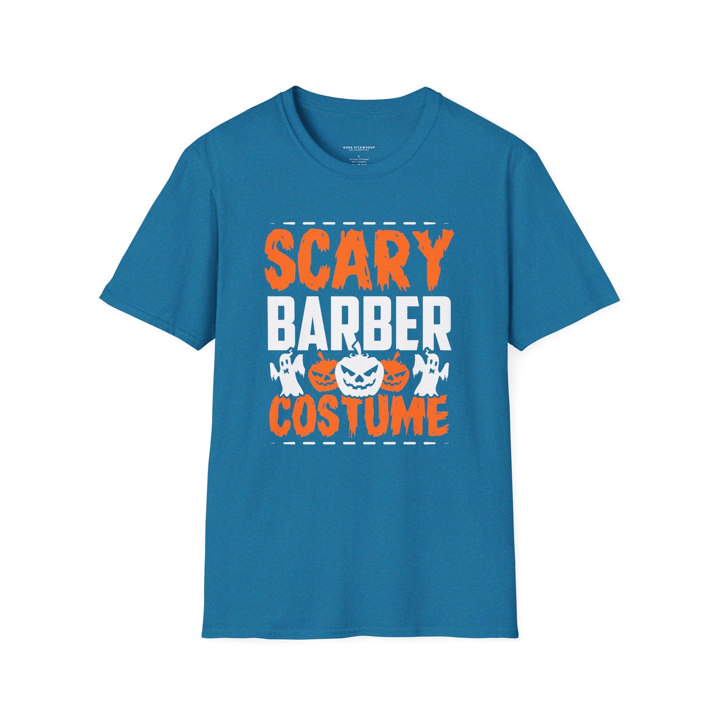 Halloween Scary Barber Tee – Funny Spooky Costume Shirt for Parties, Barbers & Hair Enthusiasts