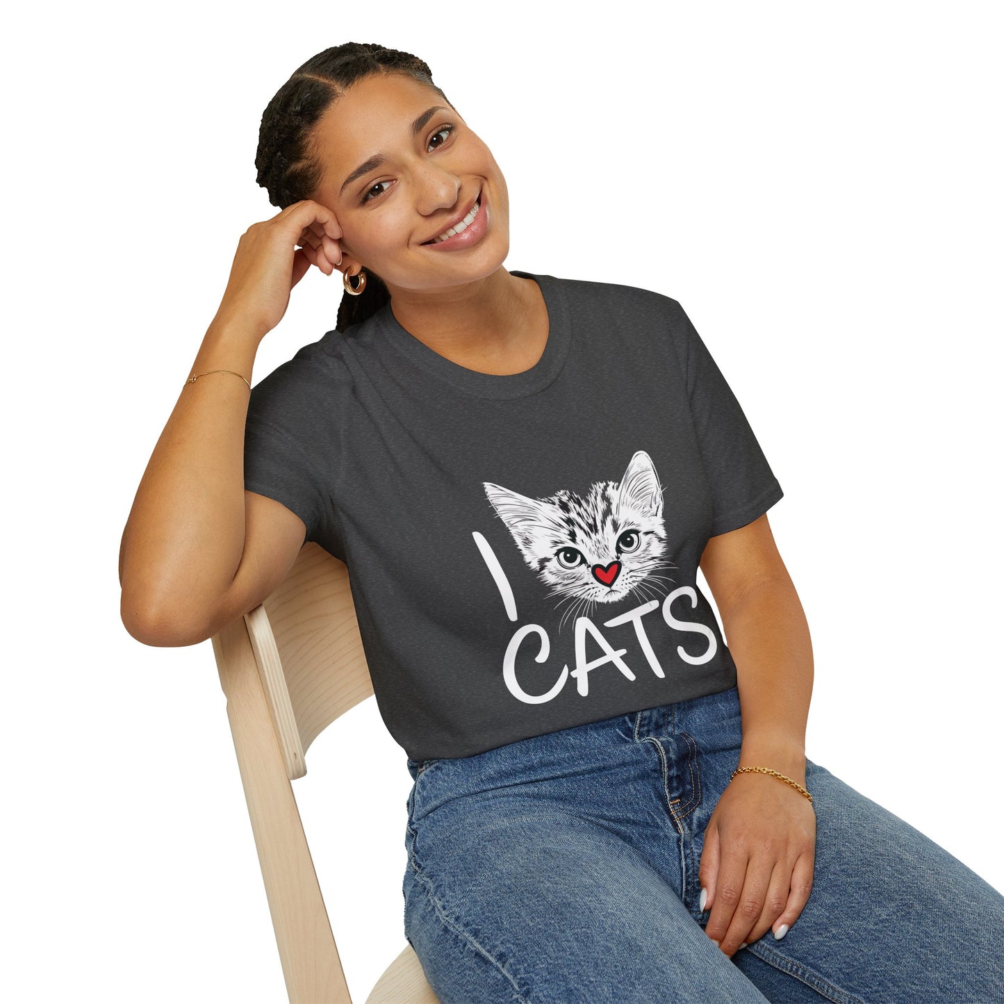 I CATS Funny Tee | Softstyle Comfort for Cat Lovers, Pet Owners & Everyday Durability