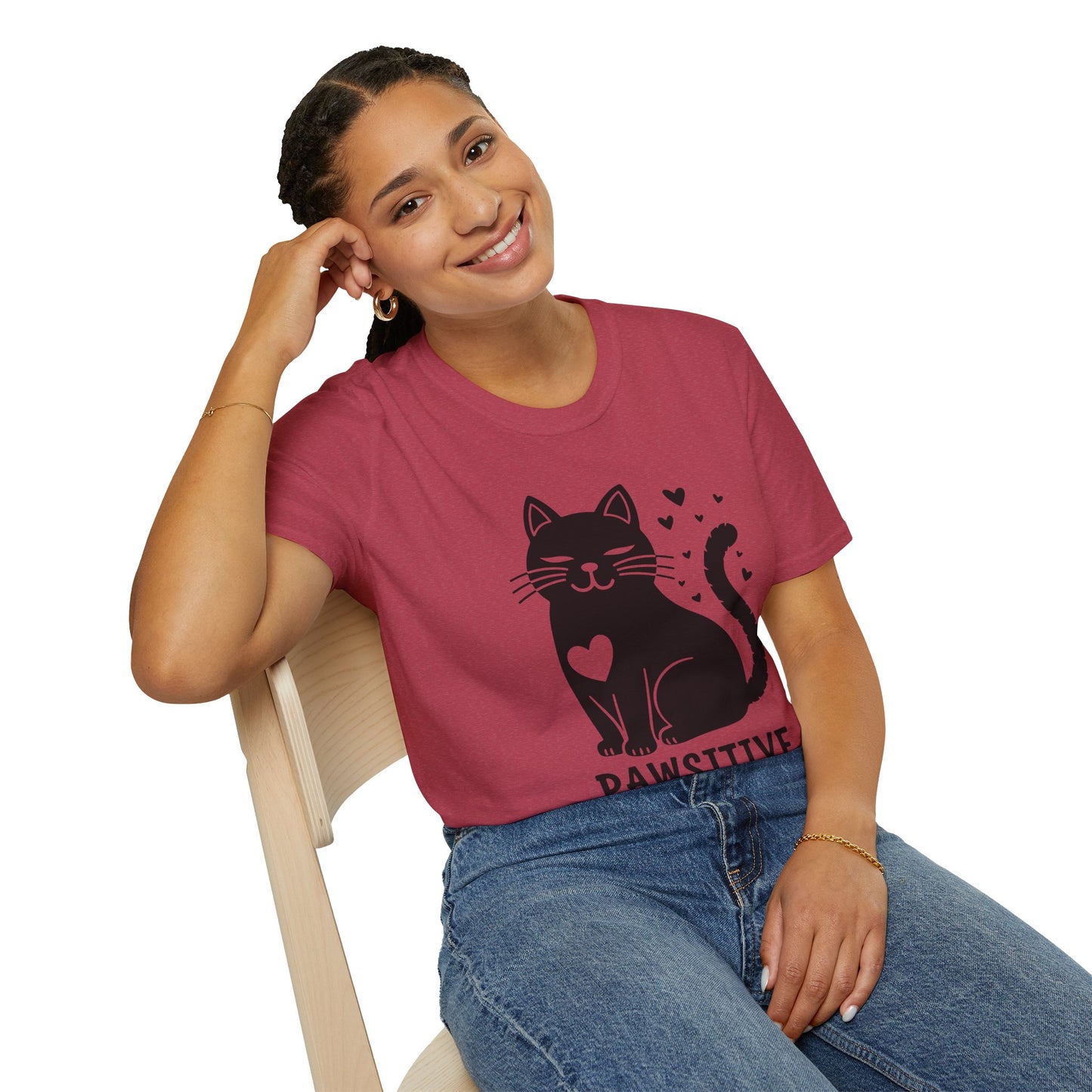 Pawsitive Cat Tee | Unisex Softstyle Comfort for Cat Lovers, Pet Advocates & Everyday Positivity