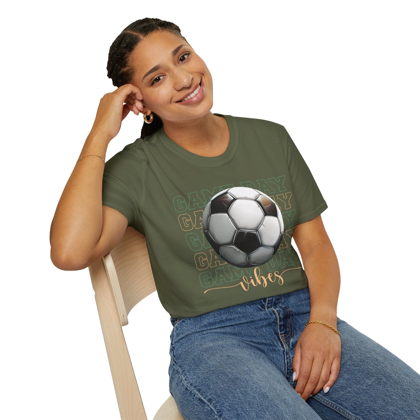 Game Day Vibes T‑Shirt – Soccer Fan Tee for Match Day Energy, Comfort & Team Spirit