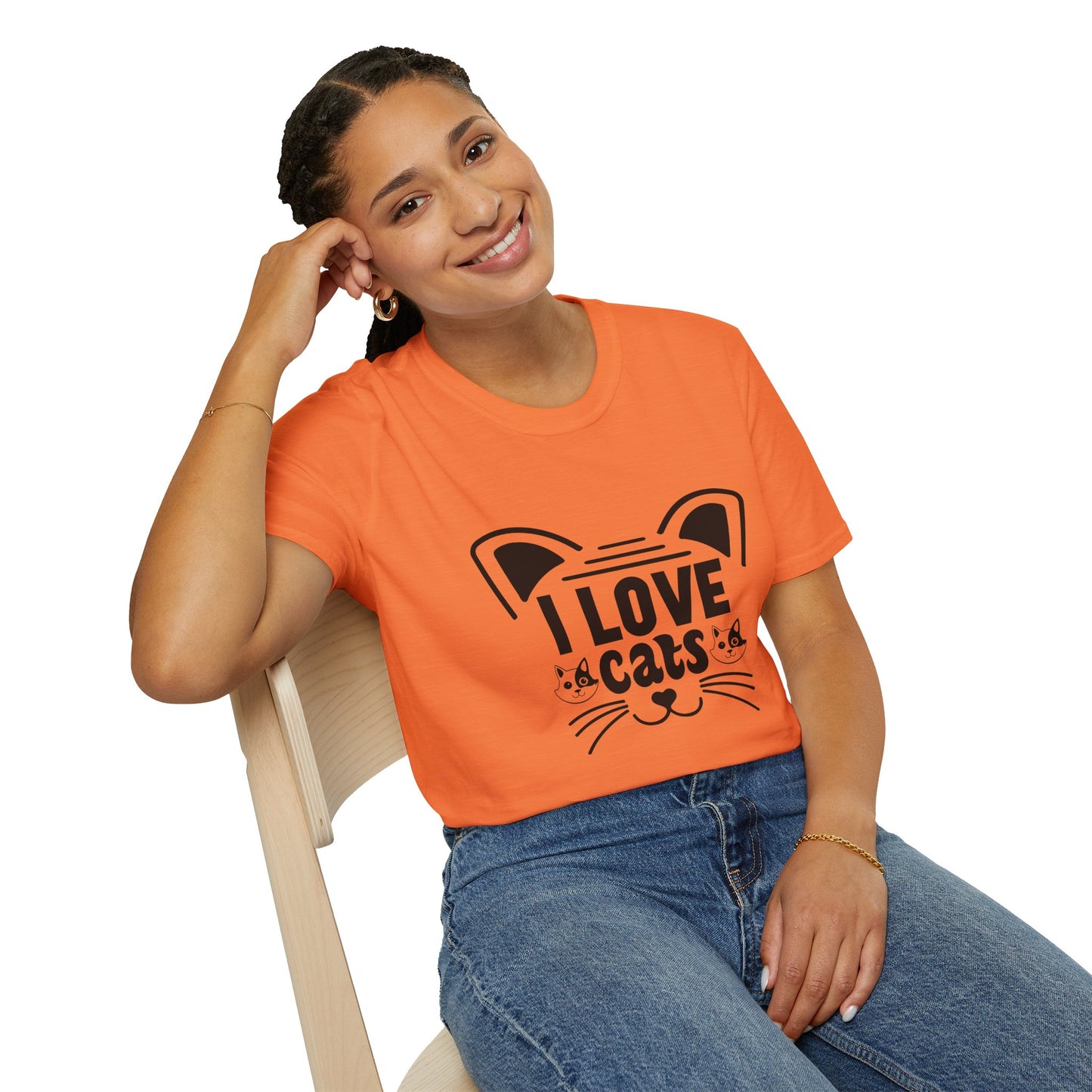 I LOVE Cats Tee | Softstyle Comfort for Pet Owners, Animal Lovers & Everyday Cat Joy