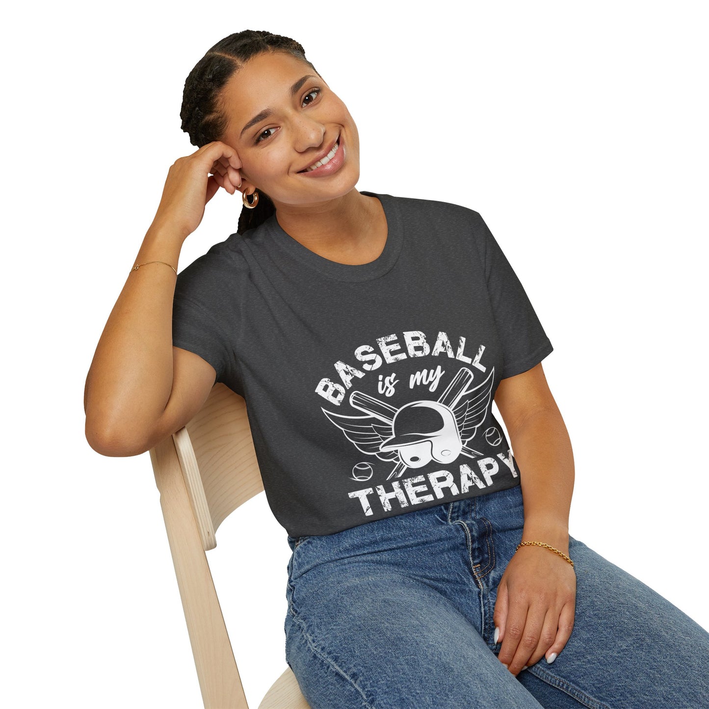 Baseball Therapy Softstyle Tee – All‑Day Comfort, Game‑Day Energy, Perfect Gift for Baseball Lovers