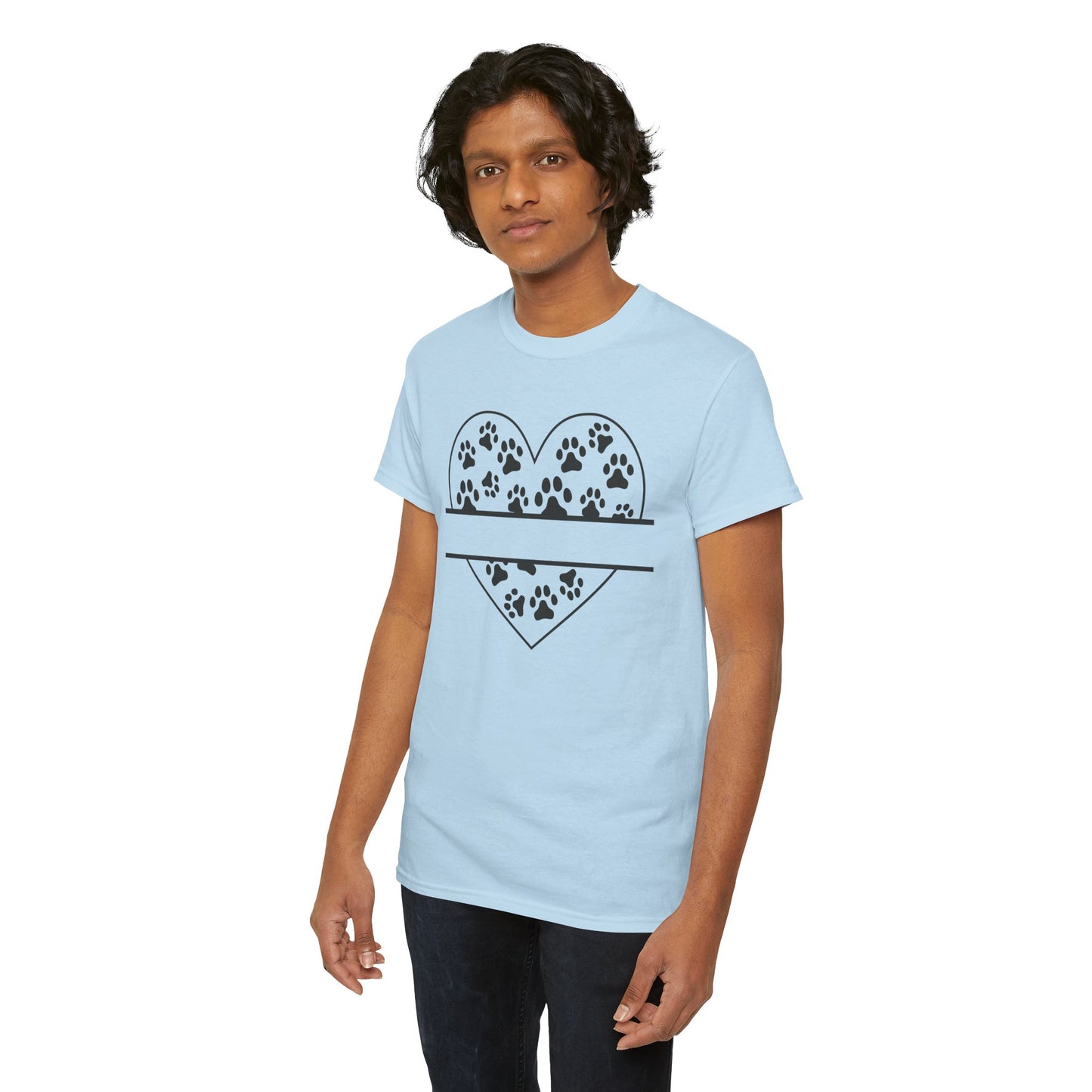 Paw Print Love Tee – Heart Paw Design Shirt for Proud Pet Parents, Dog Moms & Animal Lovers