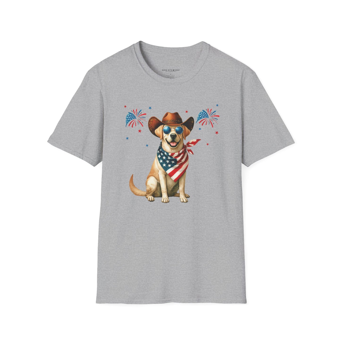 Patriotic Dog Tee | Softstyle Comfort for Dog Lovers, Print‑Perfect Finish & Everyday Wear