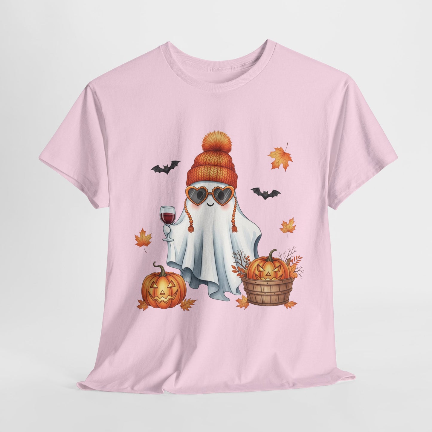 Spooky‑Cute Ghost Halloween Tee | Unisex Heavy Cotton Comfort for Fall Fun & Festive Vibes