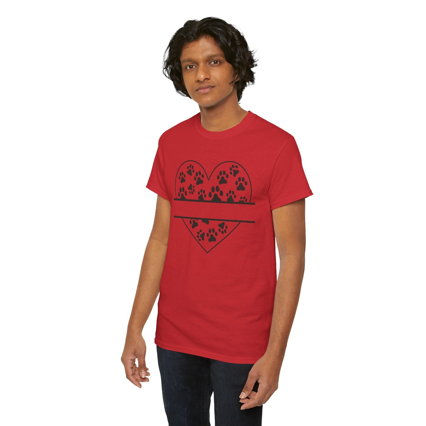 Paw Print Love Tee – Heart Paw Design Shirt for Proud Pet Parents, Dog Moms & Animal Lovers