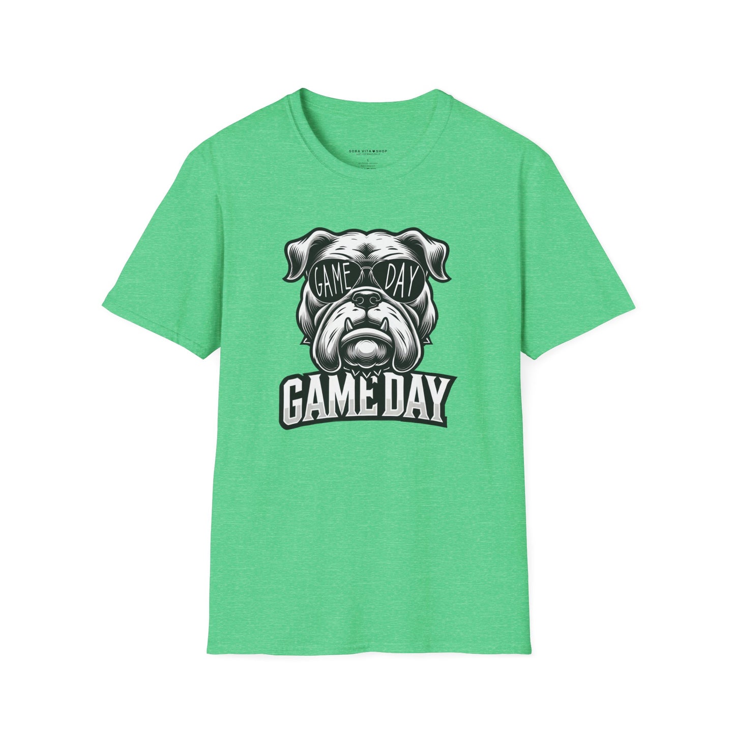 Game Day Bulldog Tee | Unisex Softstyle Comfort for Pet Lovers, Sports Fans & Everyday Style