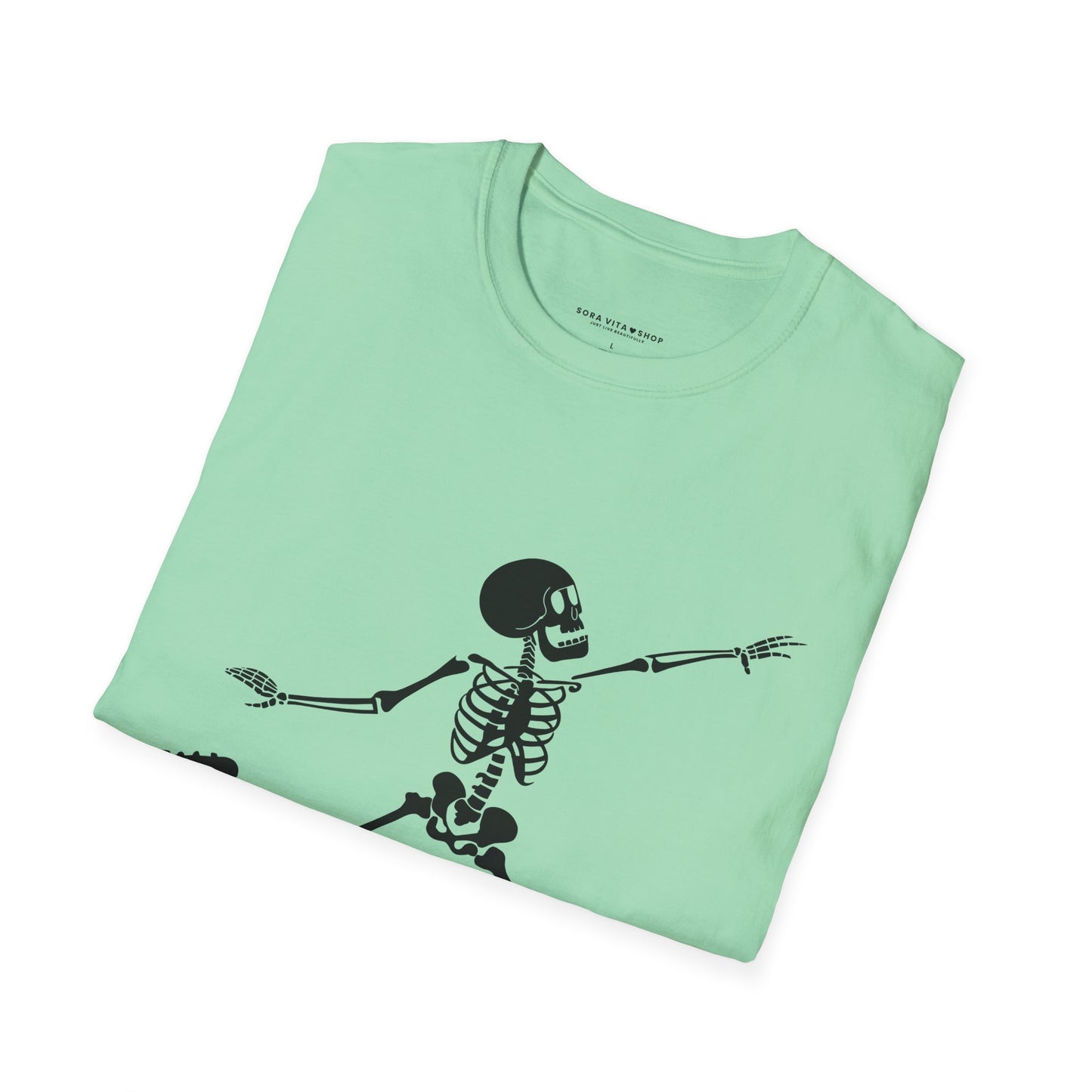Playful Skeleton Soccer Softstyle Tee – Fun Halloween Vibes, All‑Day Comfort, Perfect Gift for Soccer Lovers & Party Nights