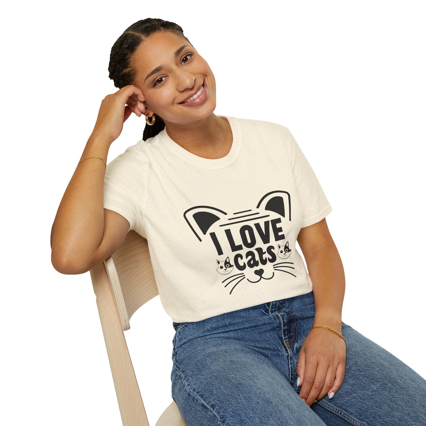 I LOVE Cats Tee | Softstyle Comfort for Pet Owners, Animal Lovers & Everyday Cat Joy