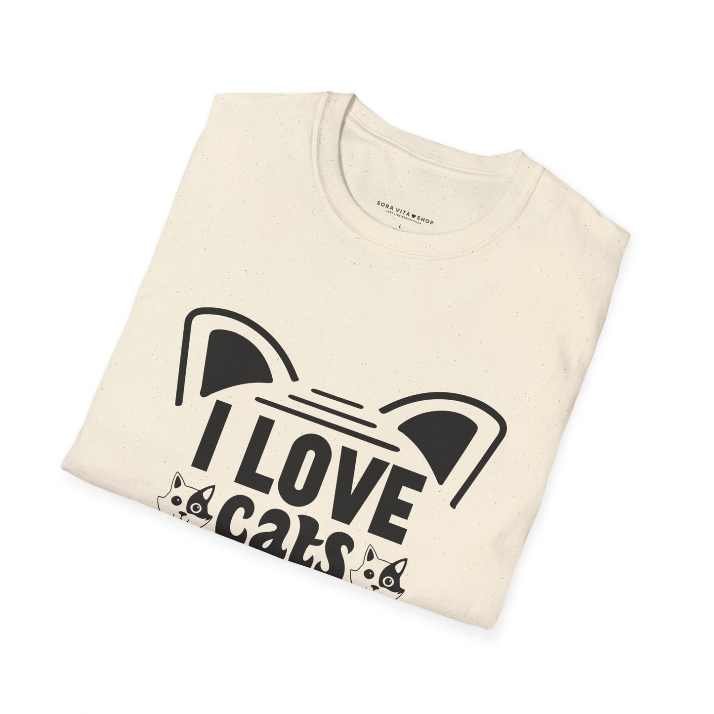 I LOVE Cats Tee | Softstyle Comfort for Pet Owners, Animal Lovers & Everyday Cat Joy