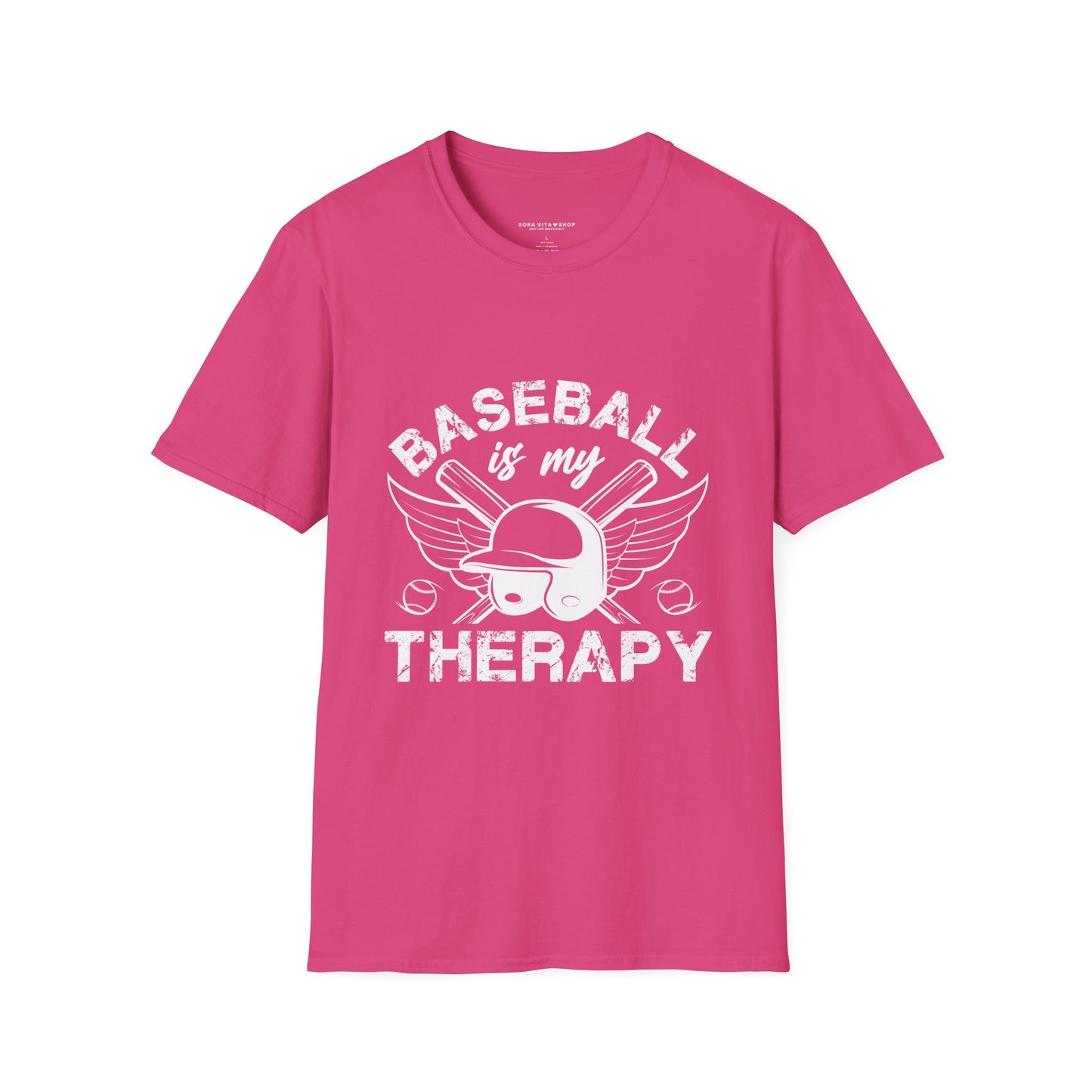 Baseball Therapy Softstyle Tee – All‑Day Comfort, Game‑Day Energy, Perfect Gift for Baseball Lovers