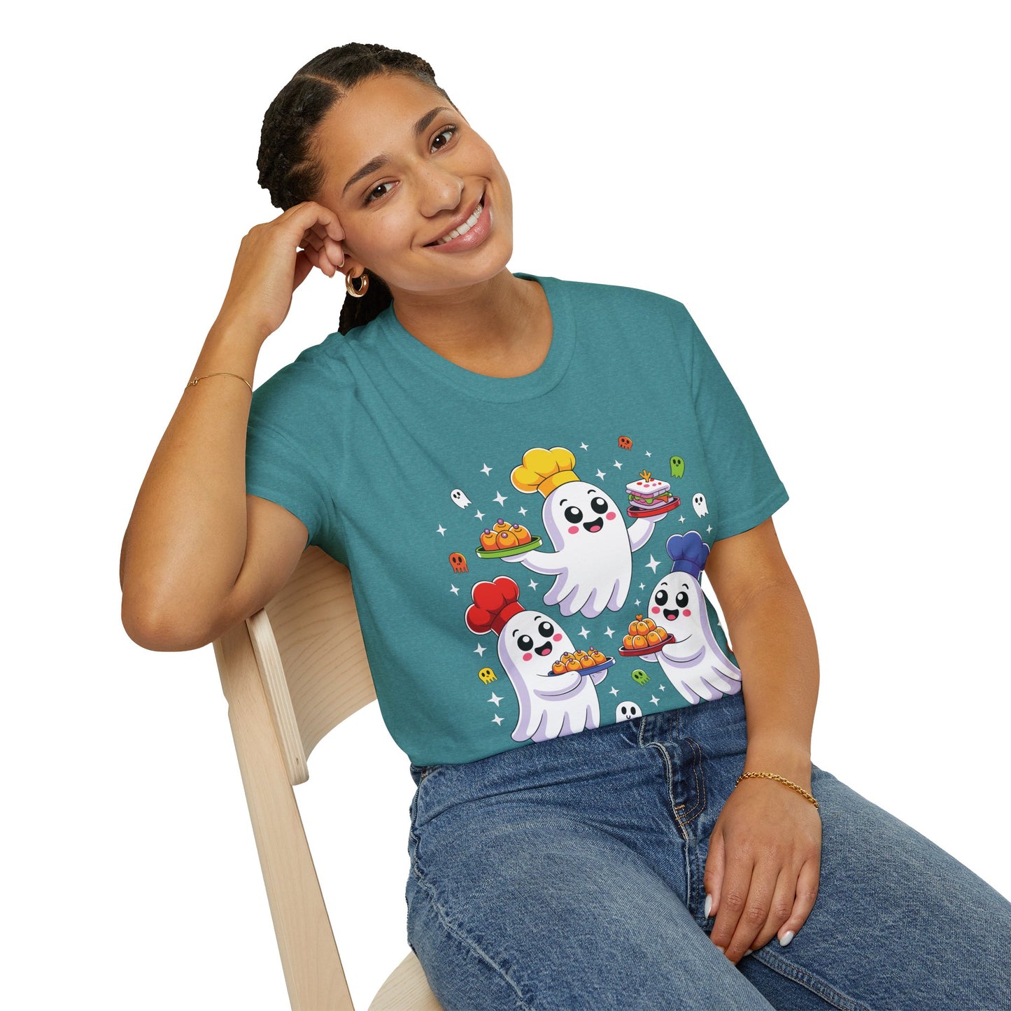 Ghostly Chefs Halloween Tee – Cute Spooky Kitchen Shirt for Foodie Fun & Costume Parties