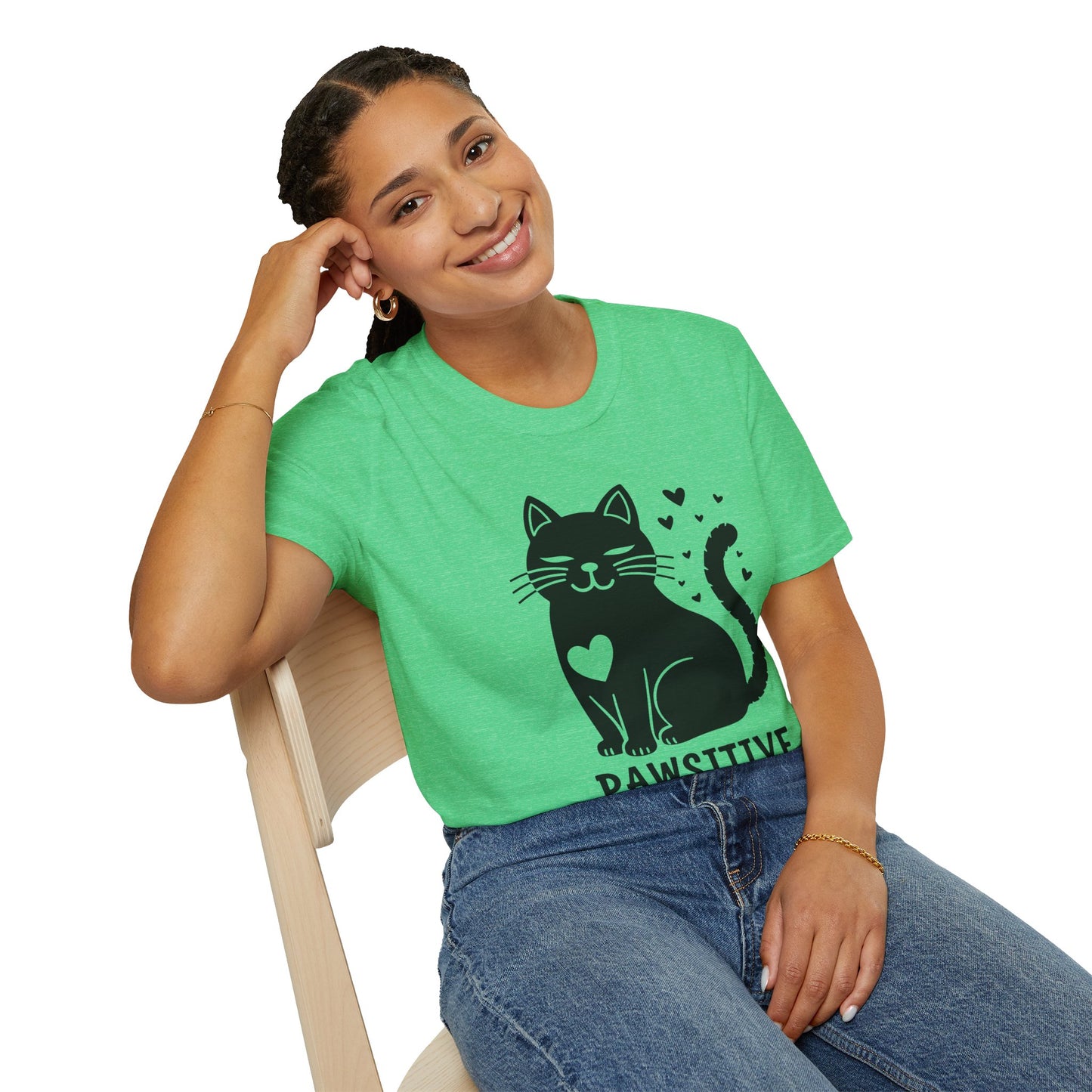 Pawsitive Cat Tee | Unisex Softstyle Comfort for Cat Lovers, Pet Advocates & Everyday Positivity