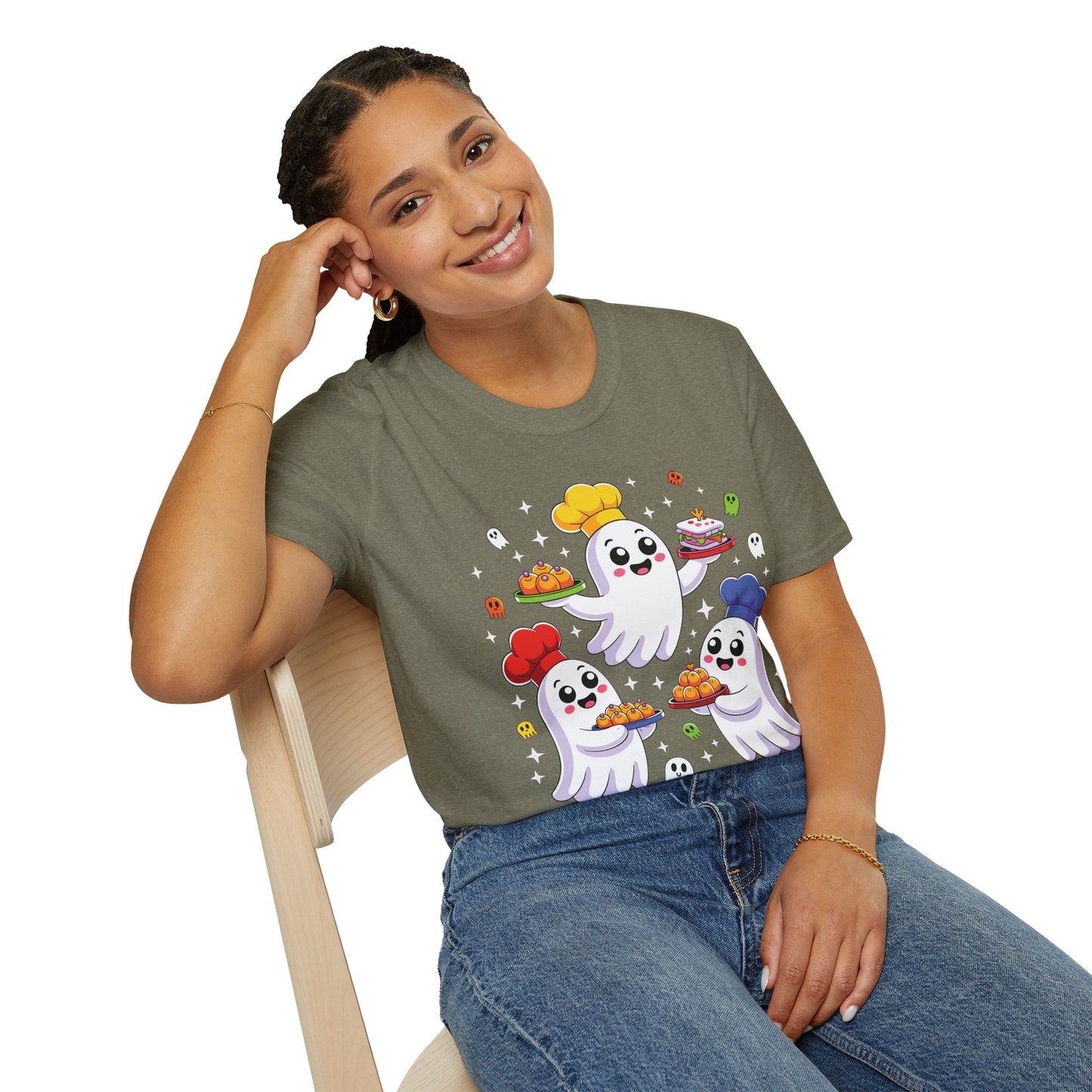 Ghostly Chefs Halloween Tee – Cute Spooky Kitchen Shirt for Foodie Fun & Costume Parties