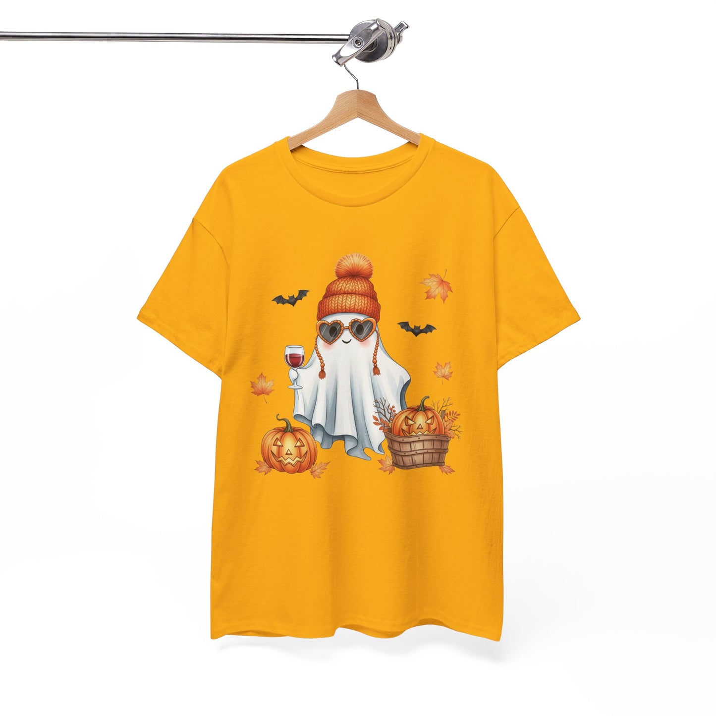 Spooky‑Cute Ghost Halloween Tee | Unisex Heavy Cotton Comfort for Fall Fun & Festive Vibes