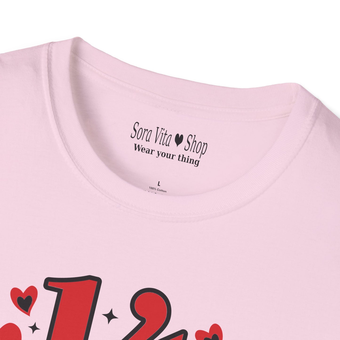 Personalized 14 February Script Heart Identity Tee