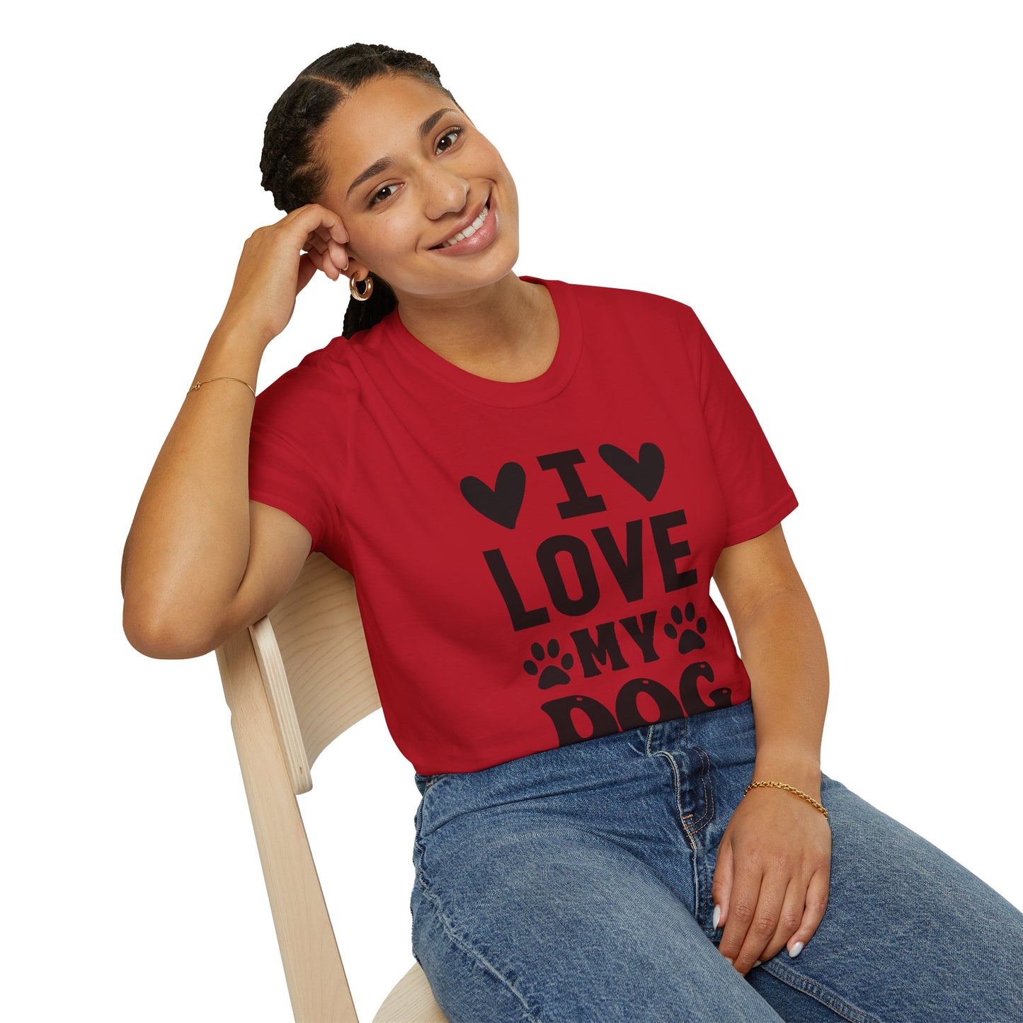 I Love My Dog Softstyle Tee | Unisex Comfort for Pet Parents, Dog Moms & Everyday Animal Lovers