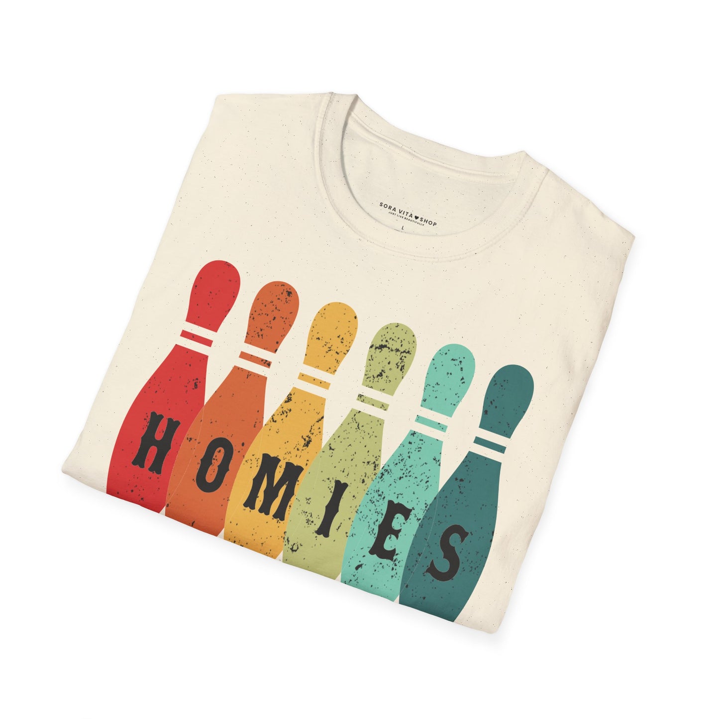 Homies Bowling T‑Shirt Unisex Softstyle Tee for Game Nights, Friendship Vibes & Casual Everyday Style