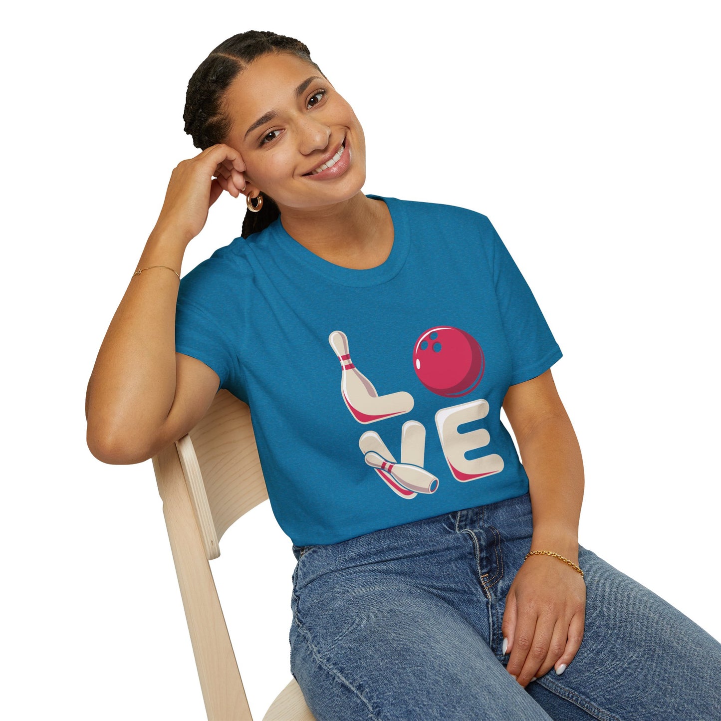 Bowling Love Softstyle Tee – All‑Day Comfort, Fun Game Night Energy, Perfect Gift for Bowlers & League Fans