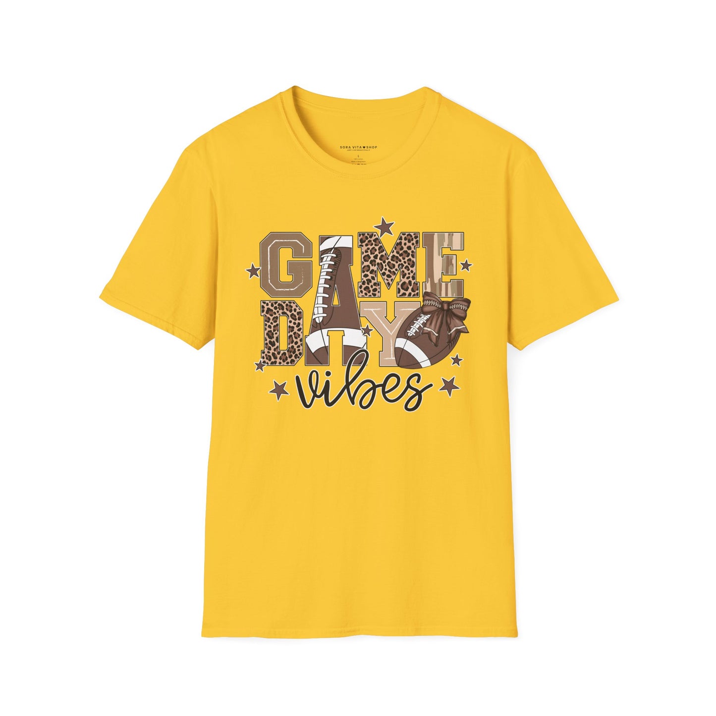Game Day Vibes Softstyle Tee – All‑Day Comfort, Bold Team Spirit, Perfect for Tailgates, Watch Parties & Sports Fans