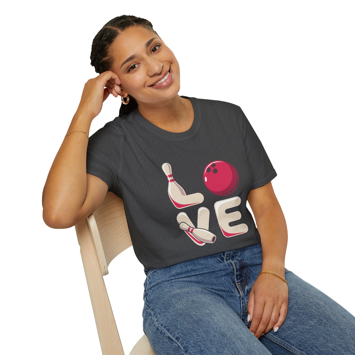 Bowling Love Softstyle Tee – All‑Day Comfort, Fun Game Night Energy, Perfect Gift for Bowlers & League Fans