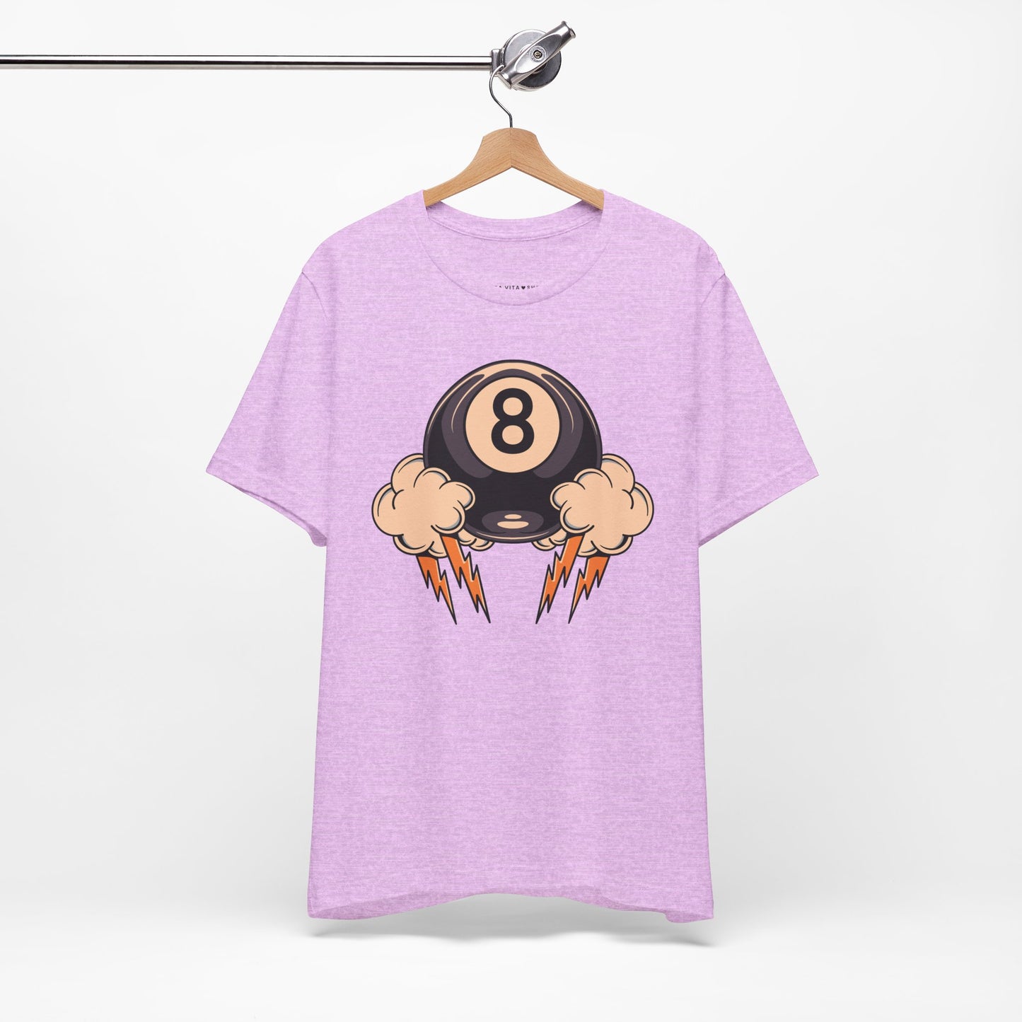 Electric Lucky 8 Ball Tee – Retro Gamer & Vintage Vibes Shirt for Fun Style & Everyday Comfort