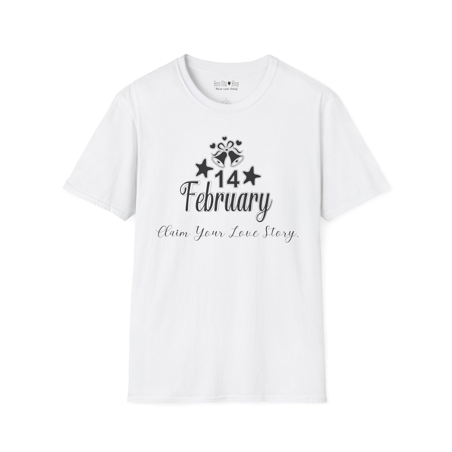 Personalized Valentine's Day '14 February' Graphic T-Shirt | Celebrate Your Love Story