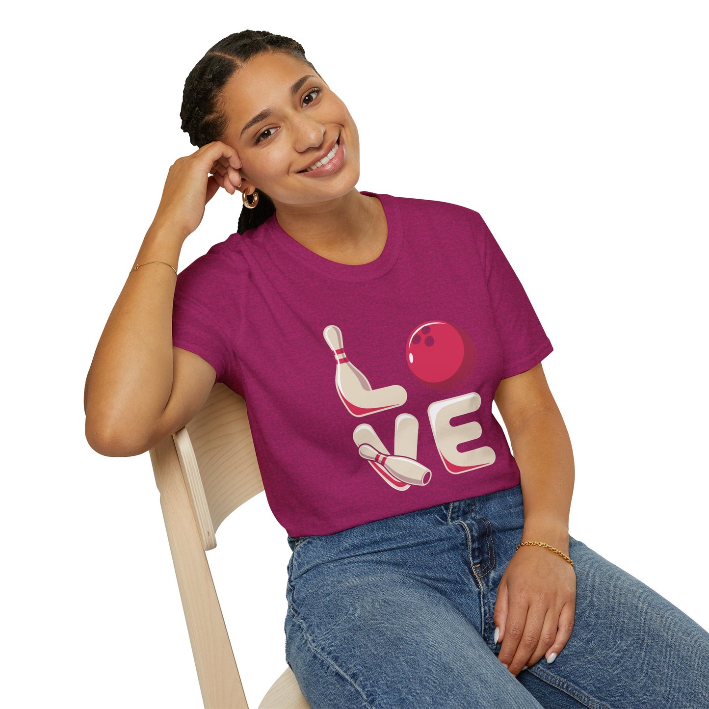 Bowling Love Softstyle Tee – All‑Day Comfort, Fun Game Night Energy, Perfect Gift for Bowlers & League Fans