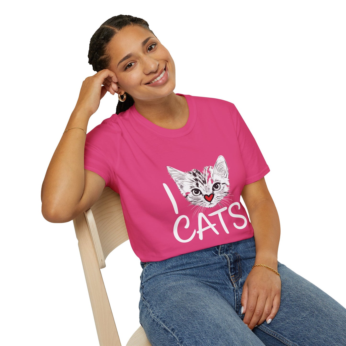 I CATS Funny Tee | Softstyle Comfort for Cat Lovers, Pet Owners & Everyday Durability