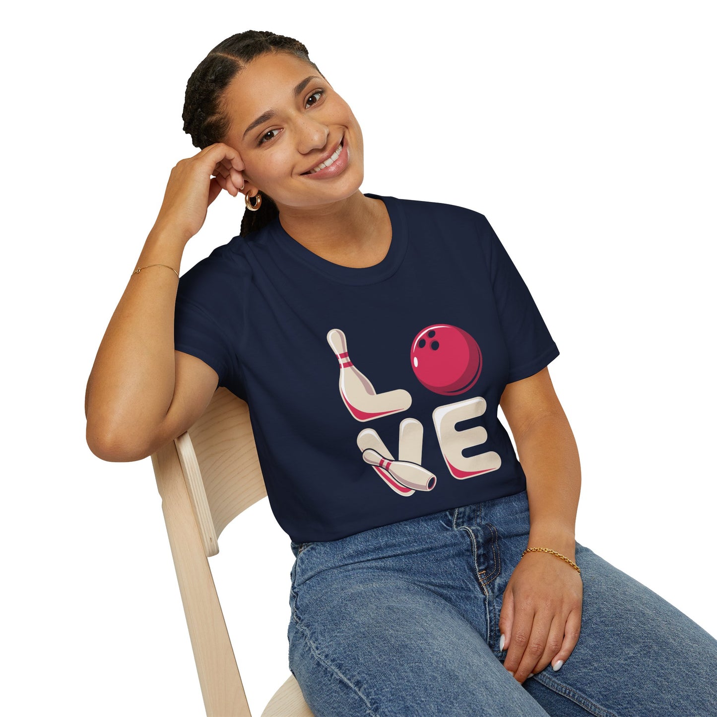 Bowling Love Softstyle Tee – All‑Day Comfort, Fun Game Night Energy, Perfect Gift for Bowlers & League Fans