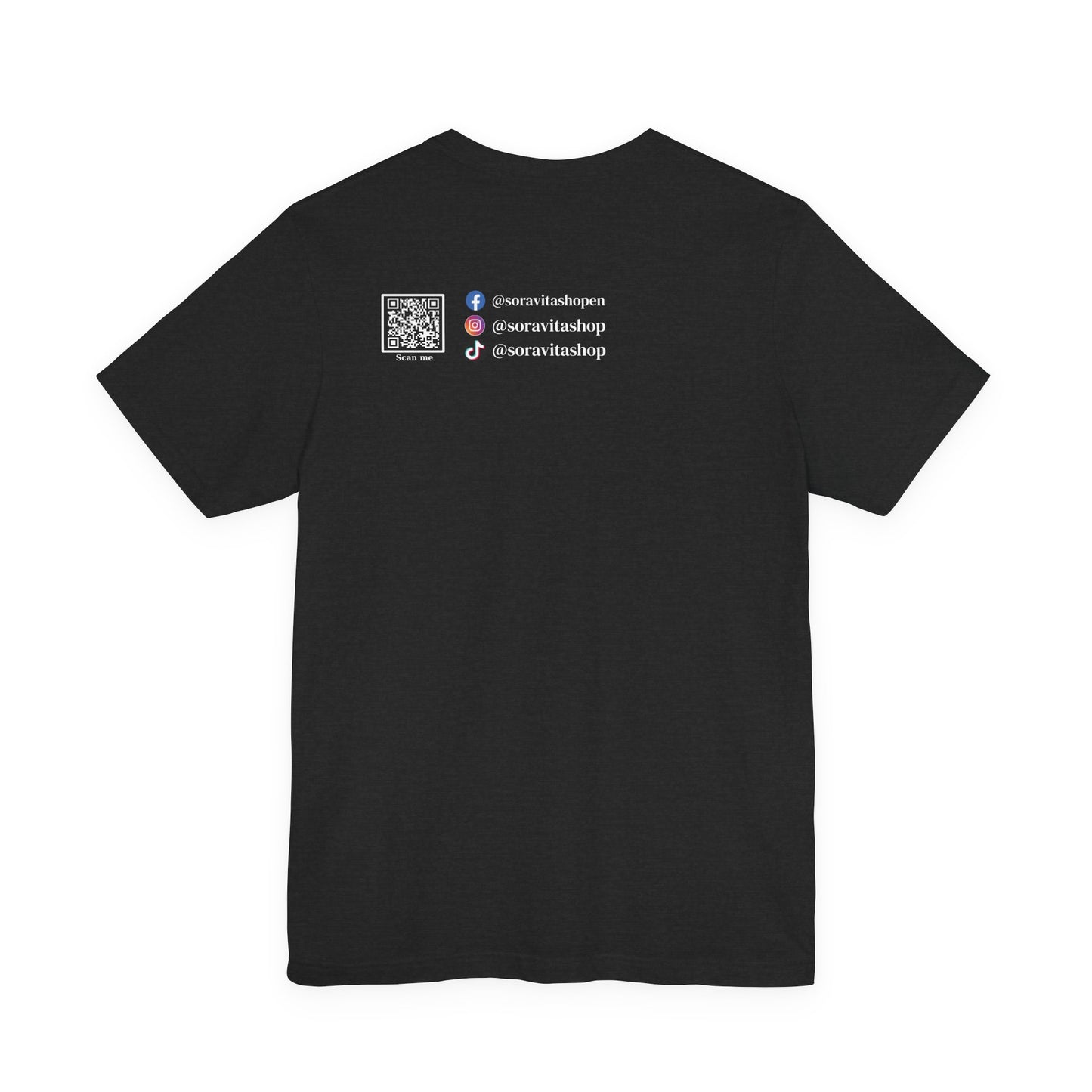Sora Vita Social Media QR Tee — Brand Identity Professional T-Shirt