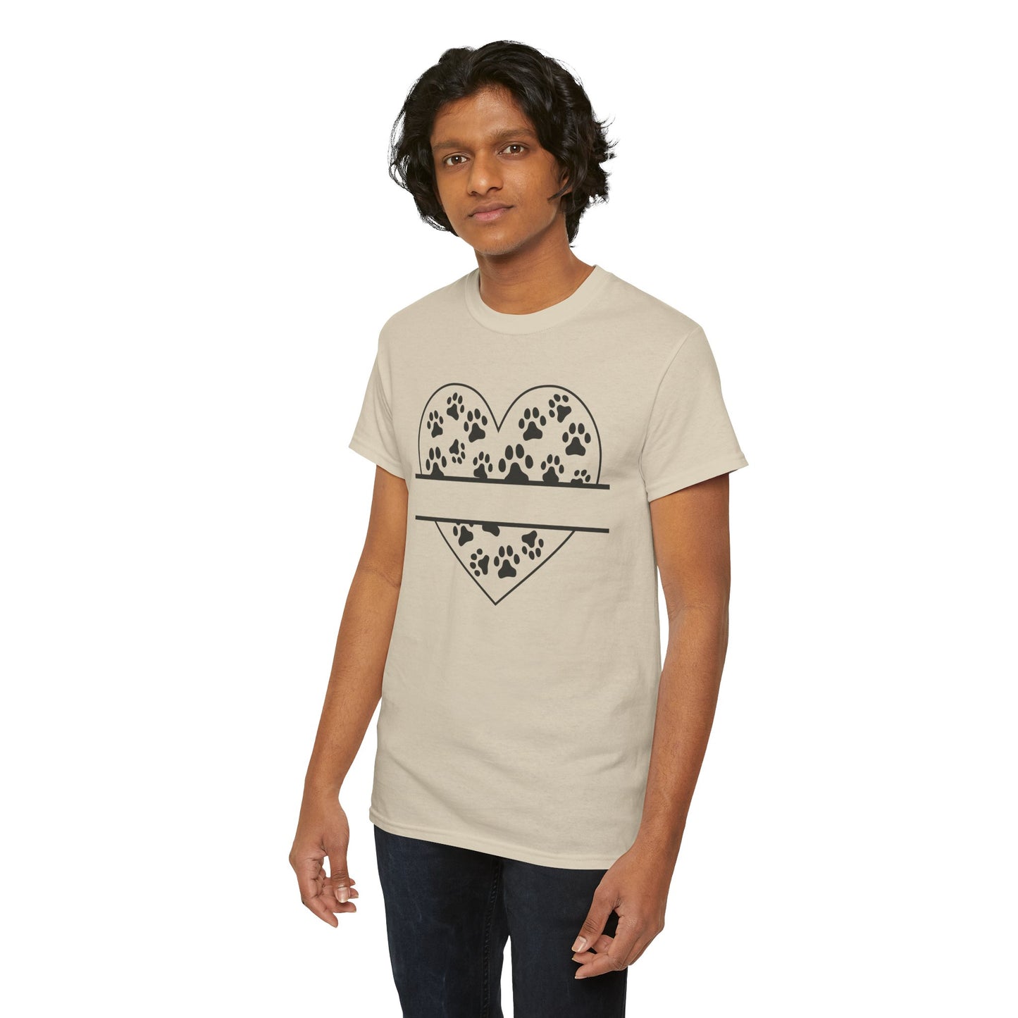 Paw Print Love Tee – Heart Paw Design Shirt for Proud Pet Parents, Dog Moms & Animal Lovers
