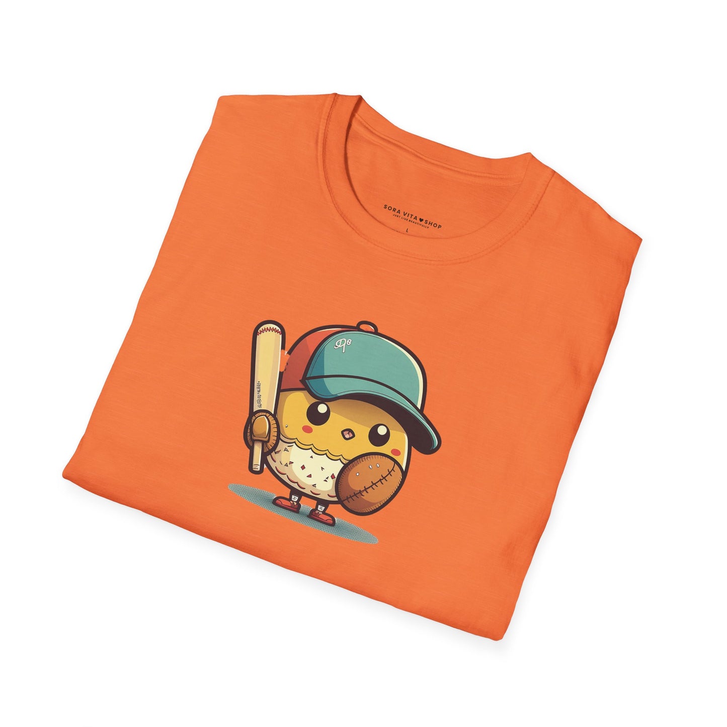 Playful Baseball Chick Softstyle Tee 🐥⚾ | Cute Unisex Comfort for Sports Lovers, Spring Fun & Everyday Style