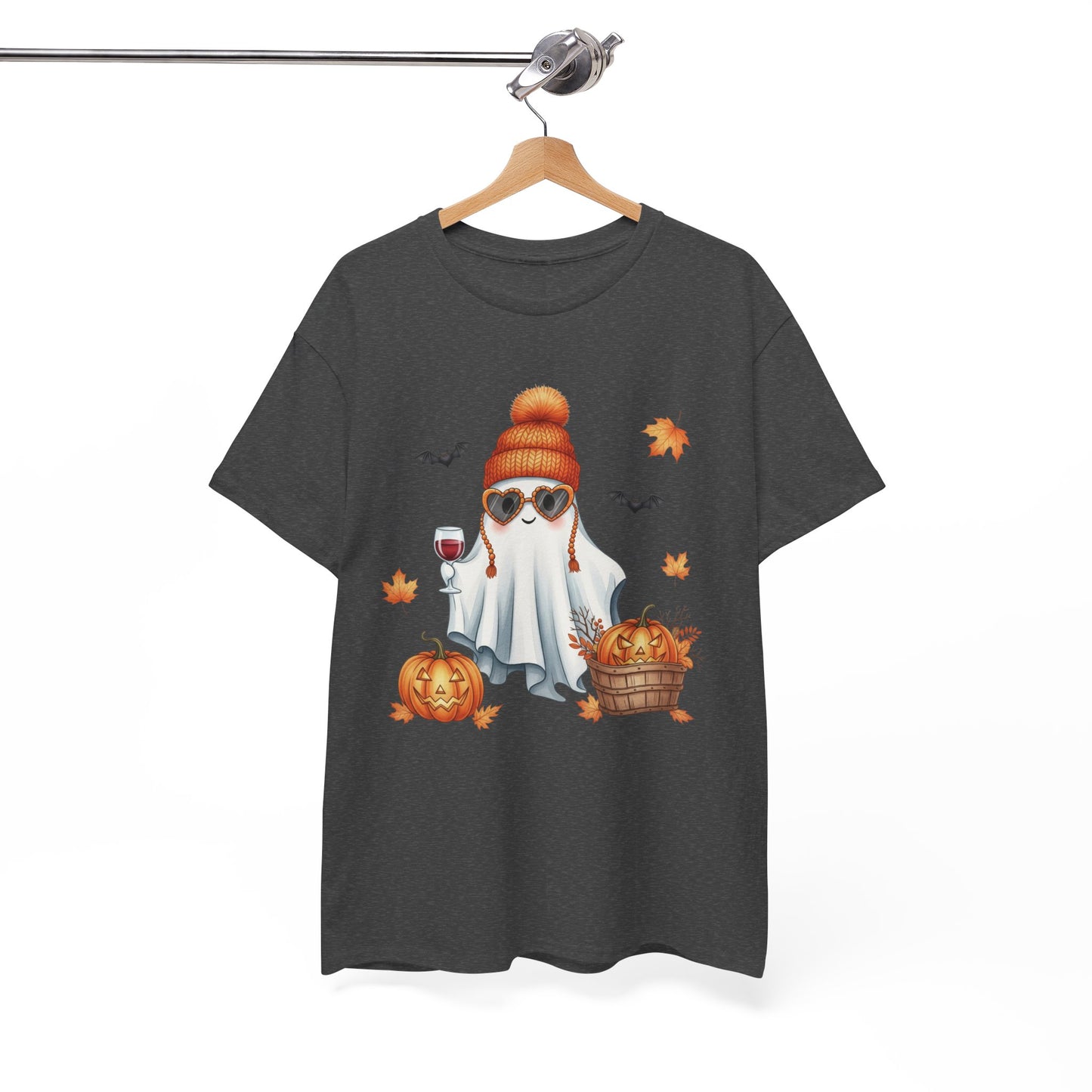 Spooky‑Cute Ghost Halloween Tee | Unisex Heavy Cotton Comfort for Fall Fun & Festive Vibes