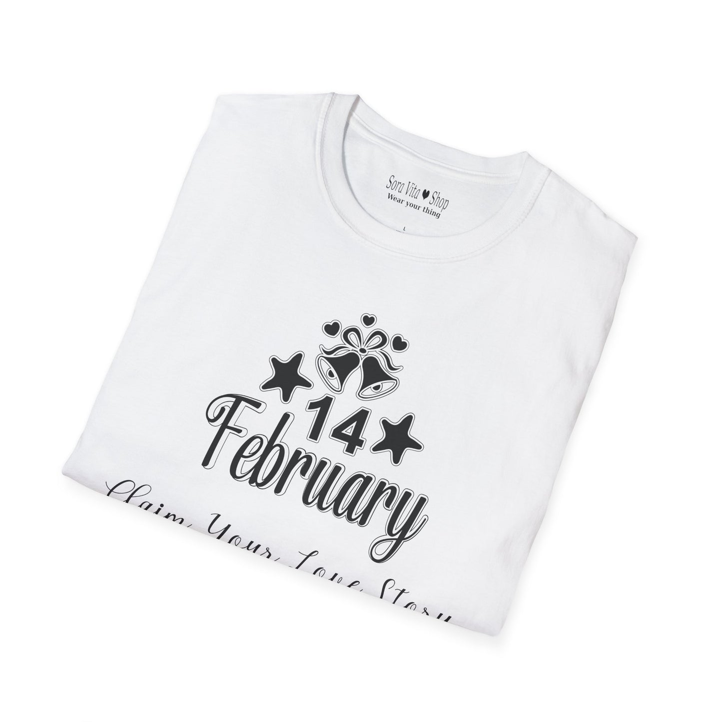 Personalized Valentine's Day '14 February' Graphic T-Shirt | Celebrate Your Love Story