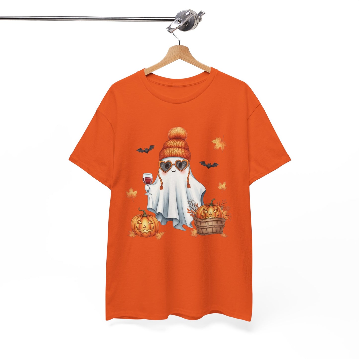 Spooky‑Cute Ghost Halloween Tee | Unisex Heavy Cotton Comfort for Fall Fun & Festive Vibes