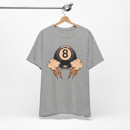 Electric Lucky 8 Ball Tee – Retro Gamer & Vintage Vibes Shirt for Fun Style & Everyday Comfort
