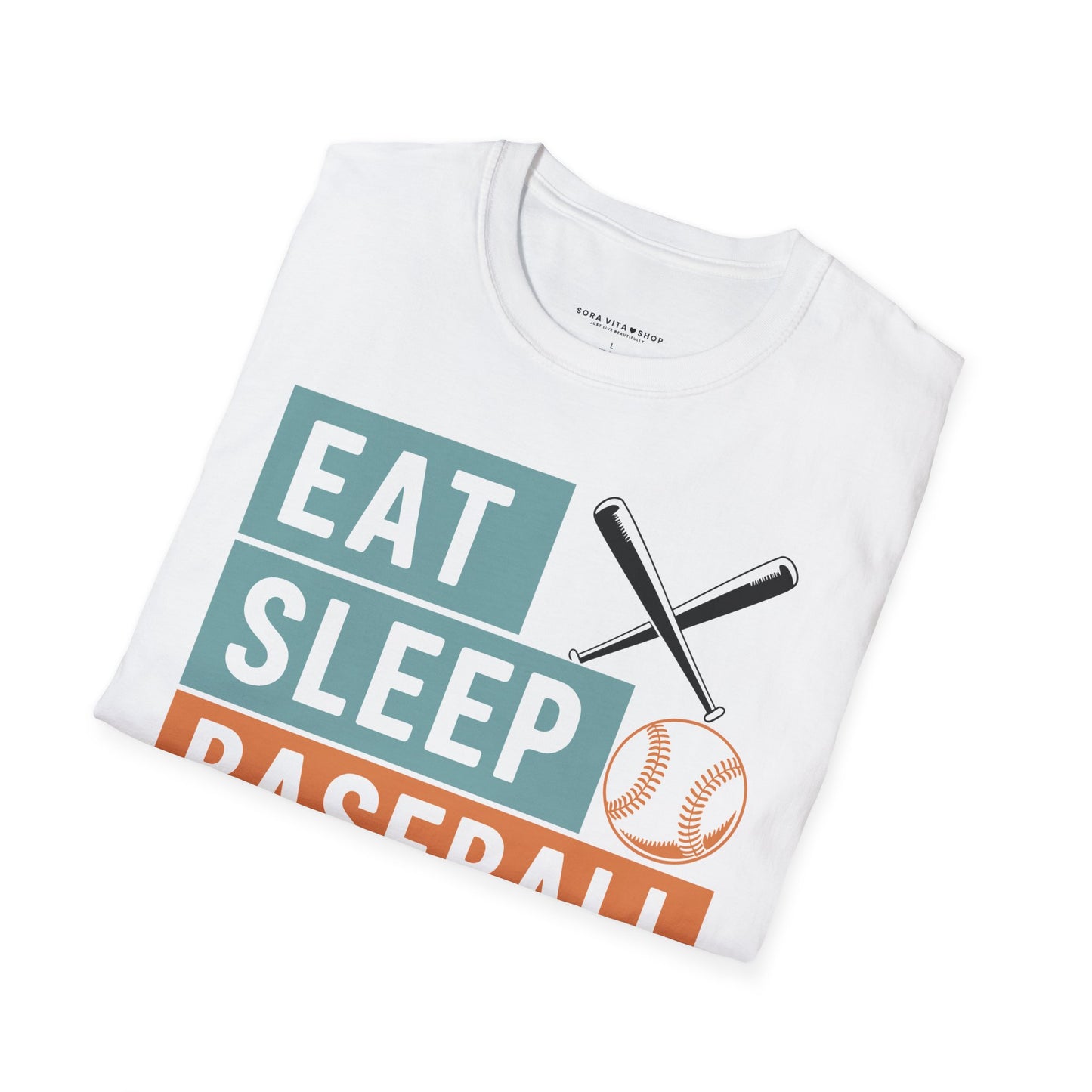 Eat Sleep Baseball Repeat T‑Shirt – Funny Baseball Lover Tee for Game Days, Players & Fans