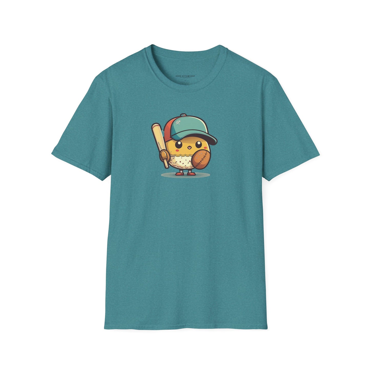 Playful Baseball Chick Softstyle Tee 🐥⚾ | Cute Unisex Comfort for Sports Lovers, Spring Fun & Everyday Style