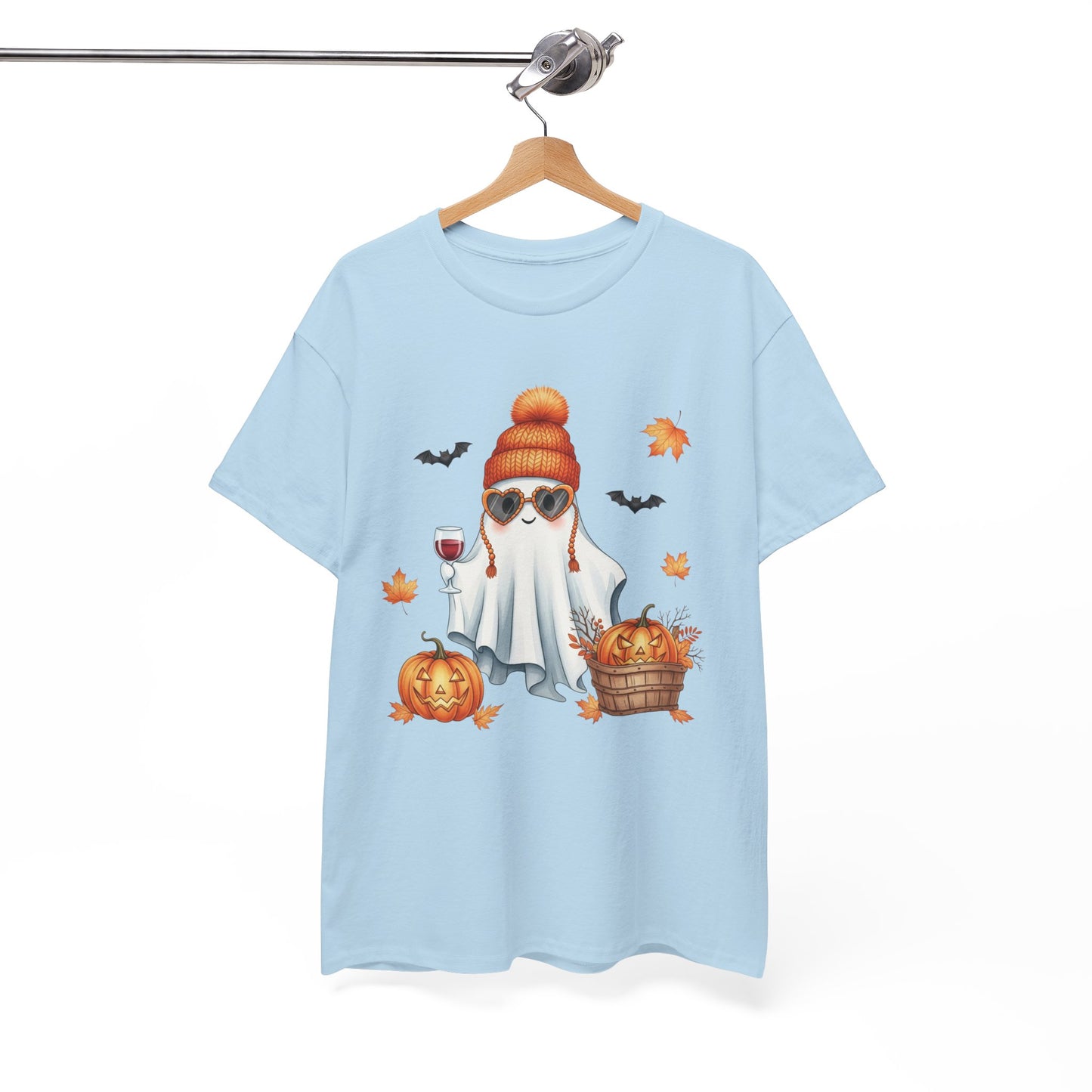 Spooky‑Cute Ghost Halloween Tee | Unisex Heavy Cotton Comfort for Fall Fun & Festive Vibes