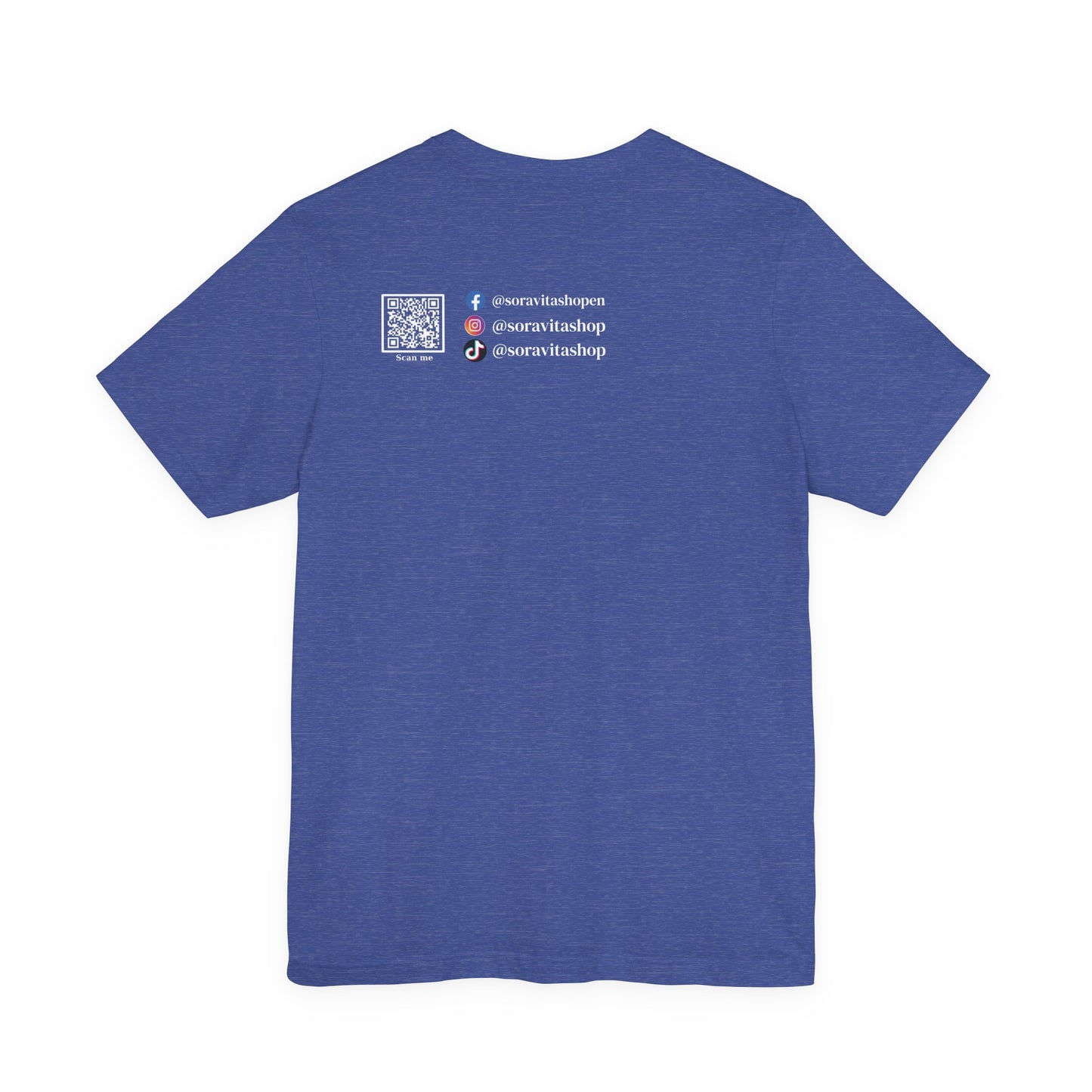 Sora Vita Social Media QR Tee — Brand Identity Professional T-Shirt
