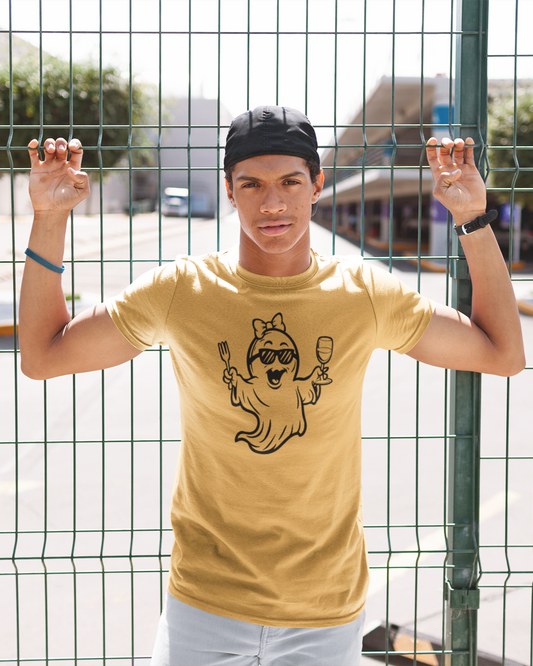 tshirt-mockup-of-a-man-with-a-hat-leaning-against-a-fence-22402
