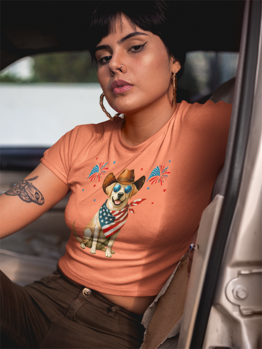 Patriotic Dog Tee | Softstyle Comfort for Dog Lovers, Print‑Perfect Finish & Everyday Wear